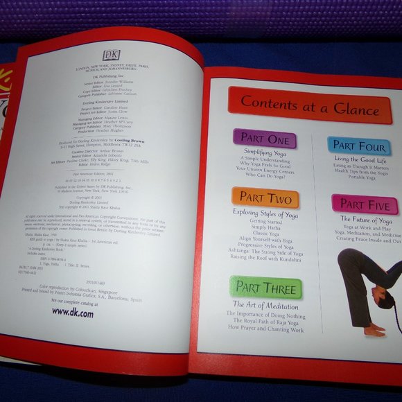 COPY - DK Keep It Simple Series (KISS) Yoga Book & New Purple 5 mm Yoga Mat - Picture 13 of 16